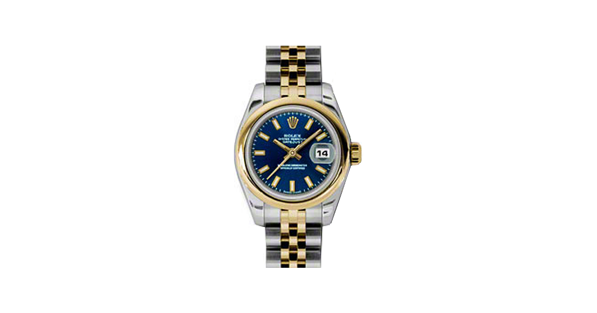 Rolex Lady-Datejust 26 179163-BLUSJ Blue Index Yellow Gold Stainless Steel Jubilee - BRAND NEW