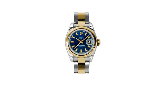 Rolex Lady-Datejust 26 179163-BLUSO Blue Index Yellow Gold Stainless Steel Oyster - BRAND NEW