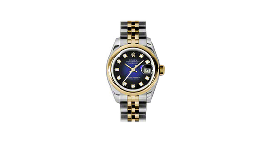 Rolex Lady-Datejust 26 179163-BLVGDJ Blue Vignette Diamond Yellow Gold Stainless Steel Jubilee - BRAND NEW