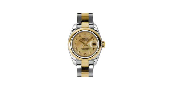 Rolex Lady-Datejust 26 179163-CDMOPRO Champagne Decorated Mother of Pearl Roman Yellow Gold Stainless Steel Oyster - BRAND NEW