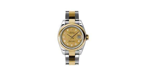 Rolex Lady-Datejust 26 179163-CGDMOPDO Champagne Goldust Mother of Pearl Diamond Yellow Gold Stainless Steel Oyster - BRAND NEW