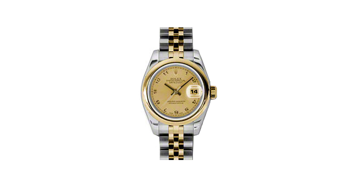 Rolex Lady-Datejust 26 179163-CHPAJ Champagne Arabic Yellow Gold Stainless Steel Jubilee - BRAND NEW
