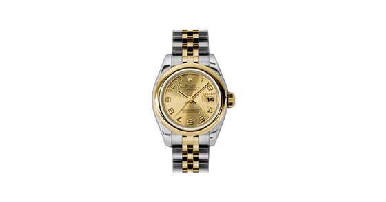 Rolex Lady-Datejust 26 179163-CHPCAJ Champagne Concentric Circle Arabic Yellow Gold Stainless Steel Jubilee - BRAND NEW