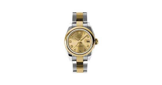 Rolex Lady-Datejust 26 179163-CHPCAO Champagne Concentric Circle Arabic Yellow Gold Stainless Steel Oyster - BRAND NEW