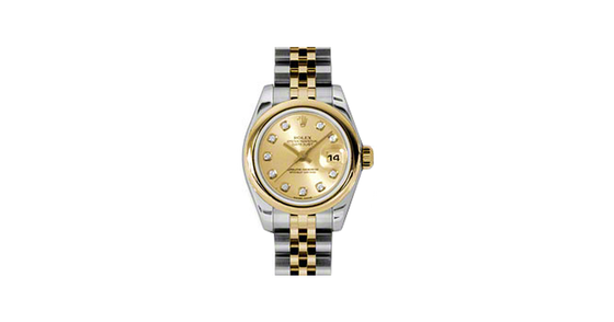Rolex Lady-Datejust 26 179163-CHPDJ Champagne Diamond Yellow Gold Stainless Steel Jubilee - BRAND NEW