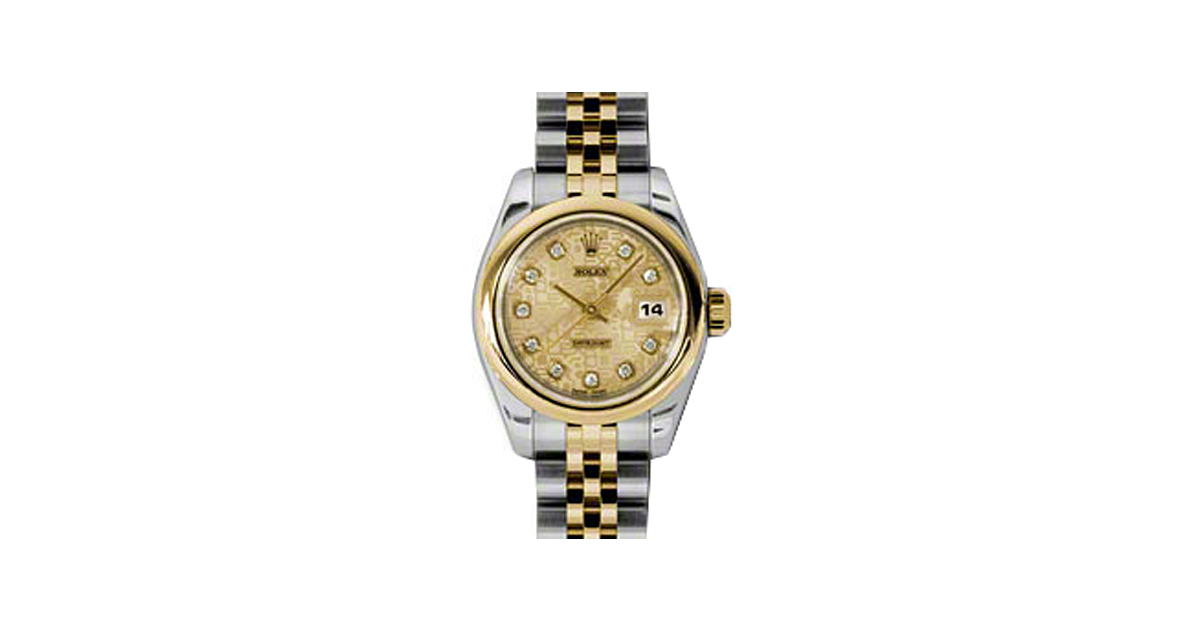 Rolex Lady-Datejust 26 179163-CHPJDJ Champagne Jubilee Diamond Yellow Gold Stainless Steel Jubilee - BRAND NEW