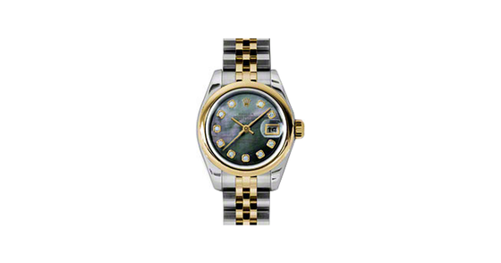 Rolex Lady-Datejust 26 179163-DMOPDJ Dark Mother of Pearl Diamond Yellow Gold Stainless Steel Jubilee - BRAND NEW