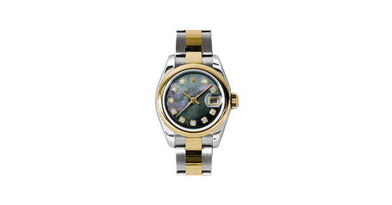 Rolex Lady-Datejust 26 179163-DMOPDO Dark Mother of Pearl Diamond Yellow Gold Stainless Steel Oyster - BRAND NEW