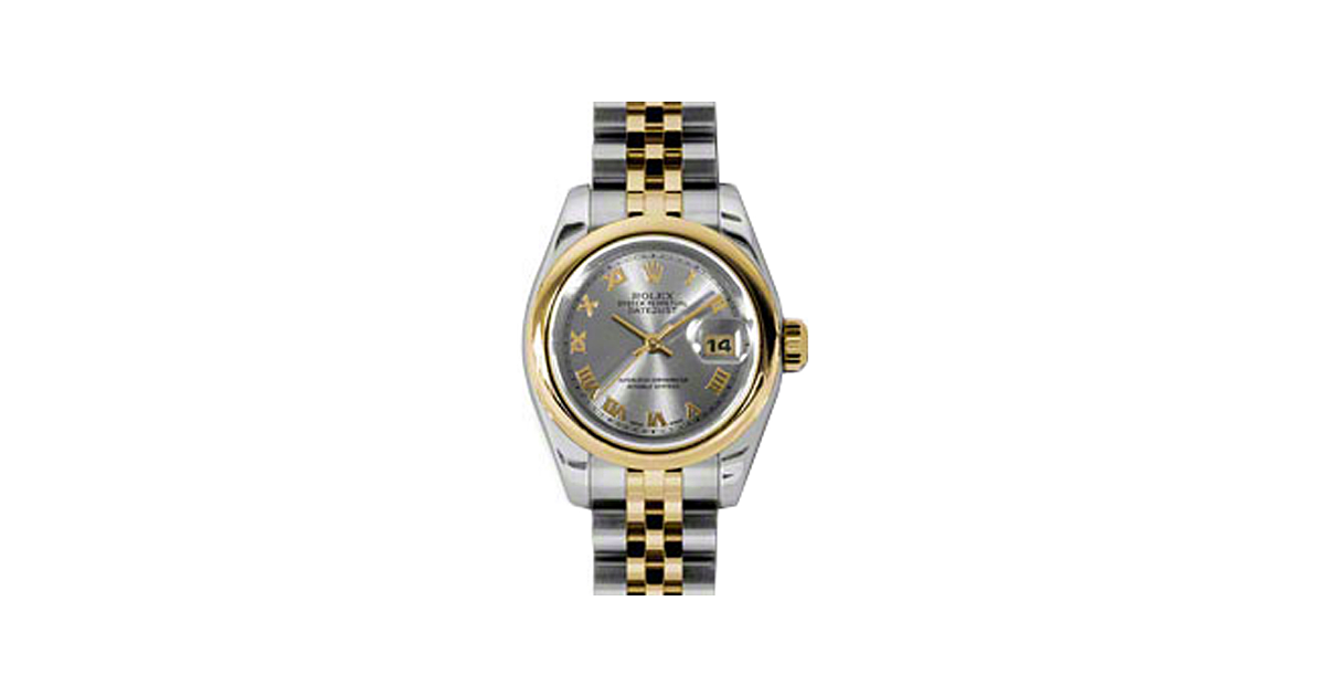 Rolex Lady-Datejust 26 179163-GRYRJ Grey Roman Yellow Gold Stainless Steel Jubilee - BRAND NEW