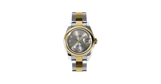 Rolex Lady-Datejust 26 179163-GRYRO Grey Roman Yellow Gold Stainless Steel Oyster - BRAND NEW