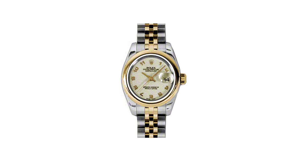 Rolex Lady-Datejust 26 179163-IVRAJ Ivory Arabic Yellow Gold Stainless Steel Jubilee - BRAND NEW