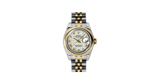 Rolex Lady-Datejust 26 179163-IVRPRJ Ivory Pyramid Roman Yellow Gold Stainless Steel Jubilee - BRAND NEW