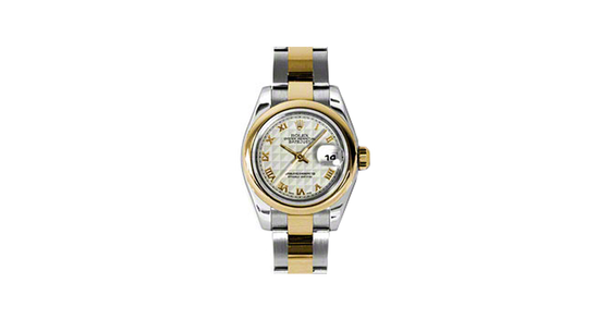 Rolex Lady-Datejust 26 179163-IVRPRO Ivory Pyramid Roman Yellow Gold Stainless Steel Oyster - BRAND NEW