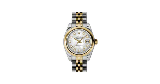Rolex Lady-Datejust 26 179163-MOPDJ White Mother of Pearl Diamond Yellow Gold Stainless Steel Jubilee - BRAND NEW