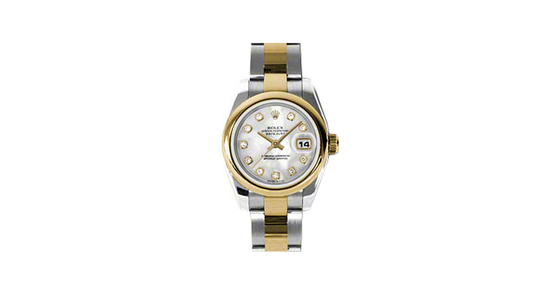 Rolex Lady-Datejust 26 179163-MOPDO White Mother of Pearl Diamond Yellow Gold Stainless Steel Oyster - BRAND NEW