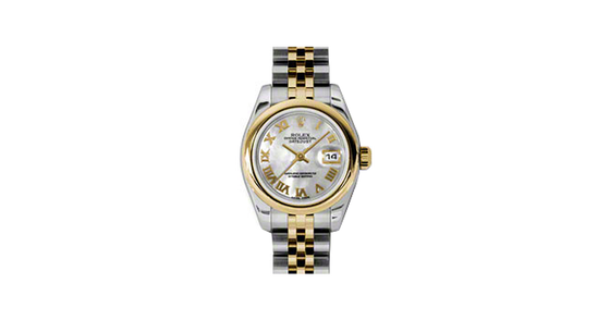 Rolex Lady-Datejust 26 179163-MOPRJ White Mother of Pearl Roman Yellow Gold Stainless Steel Jubilee - BRAND NEW