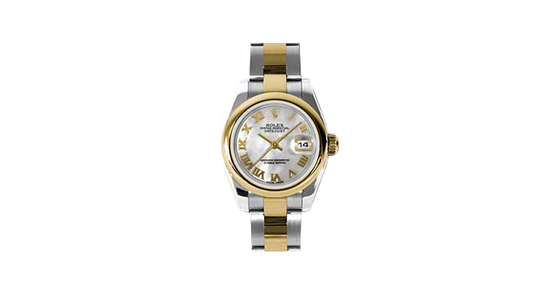 Rolex Lady-Datejust 26 179163-MOPRO White Mother of Pearl Roman Yellow Gold Stainless Steel Oyster - BRAND NEW