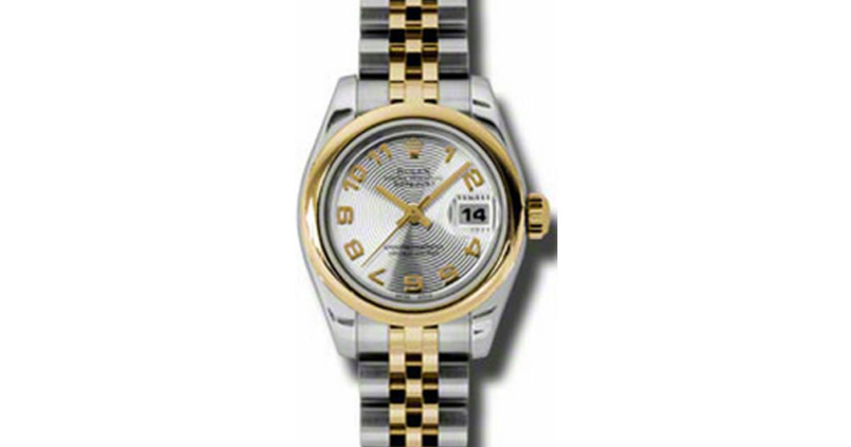 Rolex Lady-Datejust 26 179163-SLVADJ Silver Concentric Circle Arabic Yellow Gold Stainless Steel Jubilee - BRAND NEW