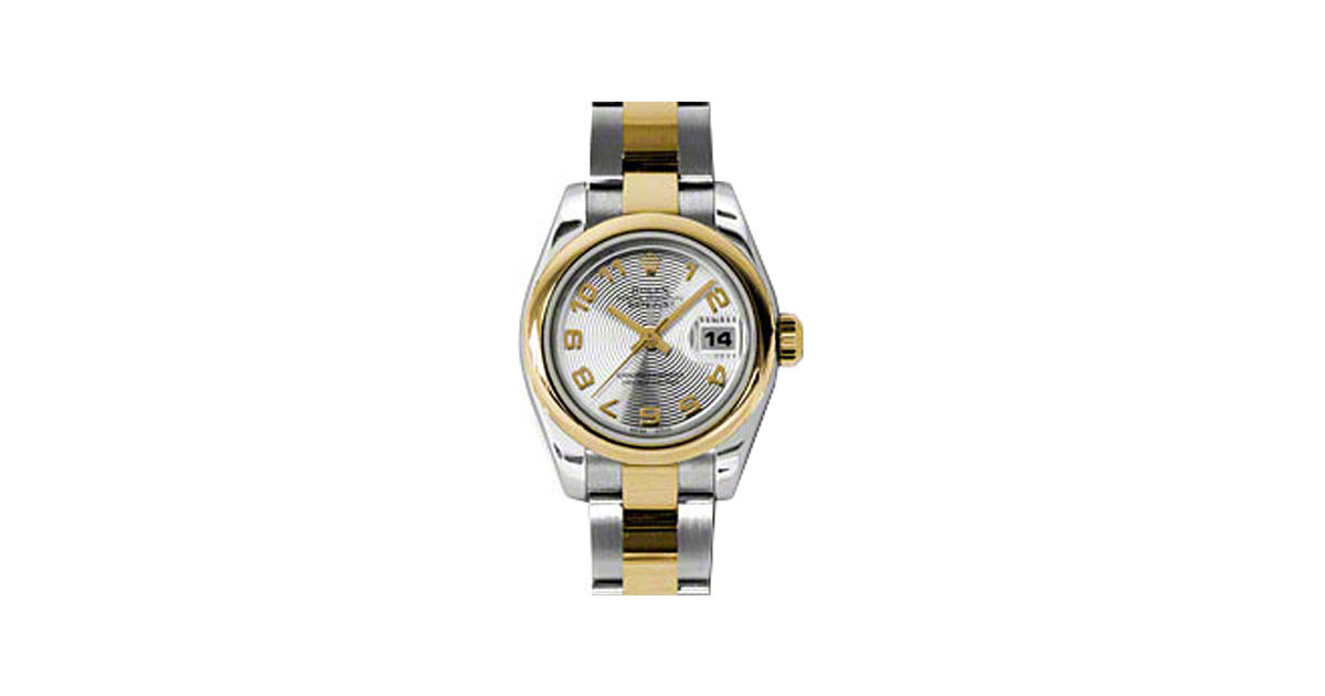 Rolex Lady-Datejust 26 179163-SLVCAO Silver Concentric Circle Arabic Yellow Gold Stainless Steel Oyster - BRAND NEW