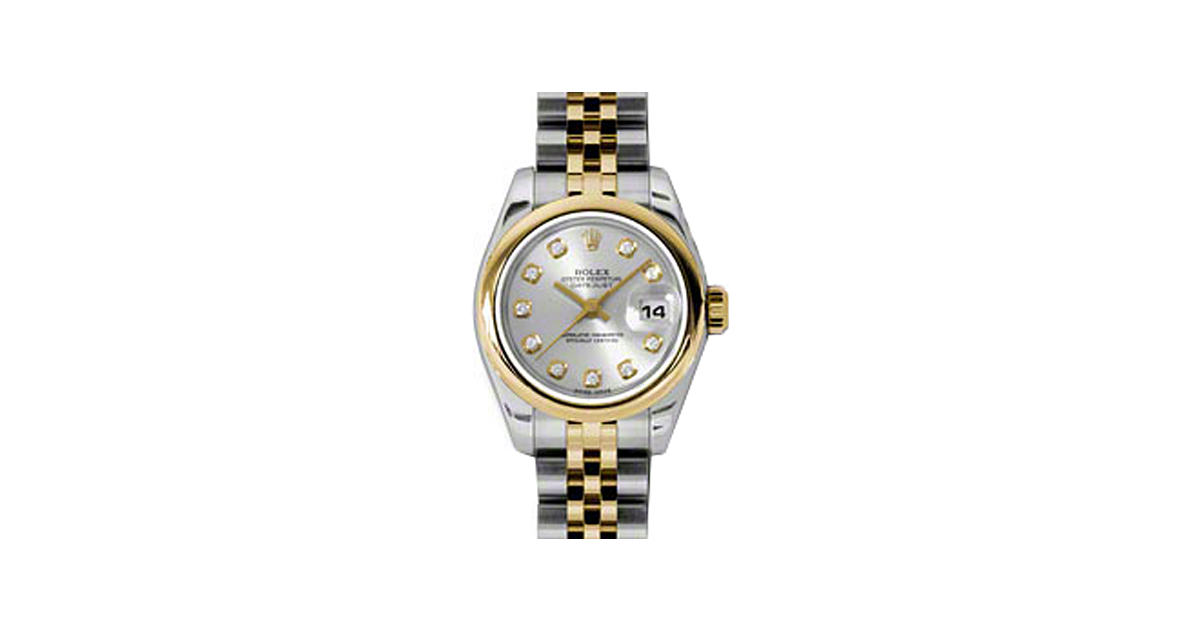 Rolex Lady-Datejust 26 179163-SLVDJ Silver Diamond Yellow Gold Stainless Steel Jubilee - BRAND NEW