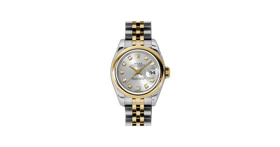 Rolex Lady-Datejust 26 179163-SLVDJ Silver Diamond Yellow Gold Stainless Steel Jubilee - BRAND NEW