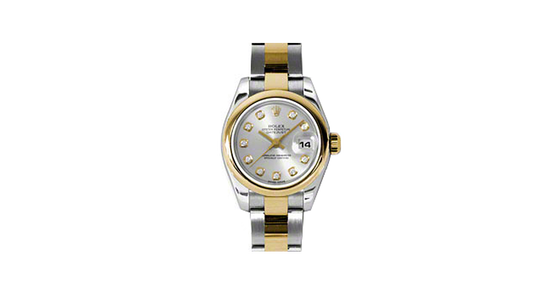 Rolex Lady-Datejust 26 179163-SLVDO Silver Diamond Yellow Gold Stainless Steel Oyster - BRAND NEW