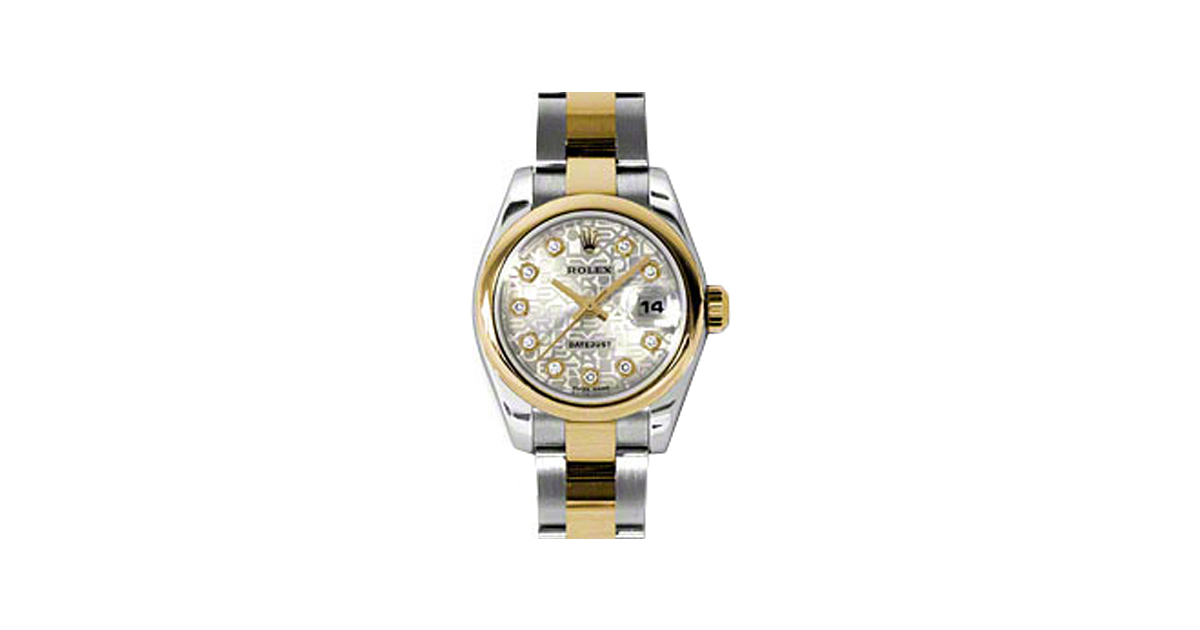 Rolex Lady-Datejust 26 179163-SLVJDO Silver Jubilee Diamond Yellow Gold Stainless Steel Oyster - BRAND NEW