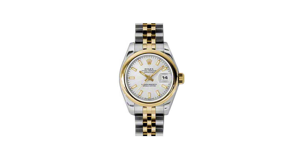 Rolex Lady-Datejust 26 179163-SLVSJ Silver Index Yellow Gold Stainless Steel Jubilee - BRAND NEW