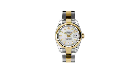 Rolex Lady-Datejust 26 179163-SLVSO Silver Index Yellow Gold Stainless Steel Oyster - BRAND NEW