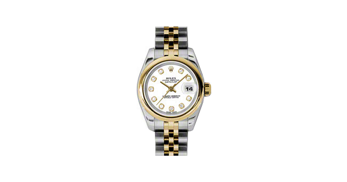 Rolex Lady-Datejust 26 179163-WHTDJ White Diamond Yellow Gold Stainless Steel Jubilee - BRAND NEW