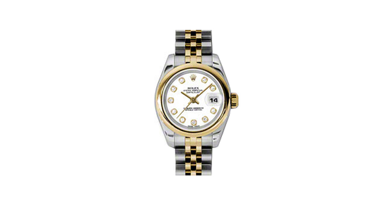 Rolex Lady-Datejust 26 179163-WHTDJ White Diamond Yellow Gold Stainless Steel Jubilee - BRAND NEW