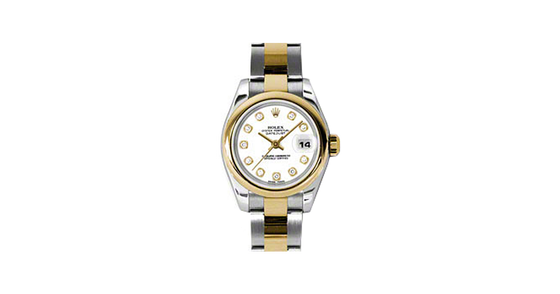 Rolex Lady-Datejust 26 179163-WHTDO White Diamond Yellow Gold Stainless Steel Oyster - BRAND NEW