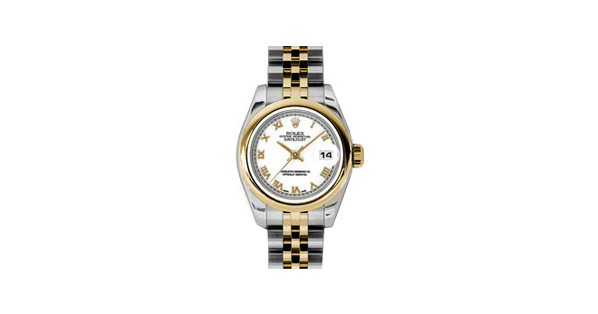 Rolex Lady-Datejust 26 179163-WHTRJ White Roman Yellow Gold Stainless Steel Jubilee - BRAND NEW