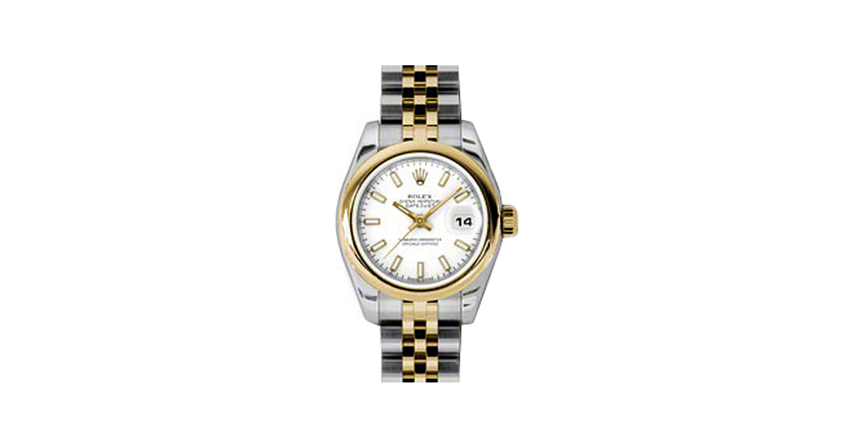 Rolex Lady-Datejust 26 179163-WHTSJ White Index Yellow Gold Stainless Steel Jubilee - BRAND NEW