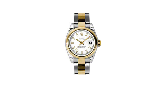 Rolex Lady-Datejust 26 179163-WHTSO White Index Yellow Gold Stainless Steel Oyster - BRAND NEW