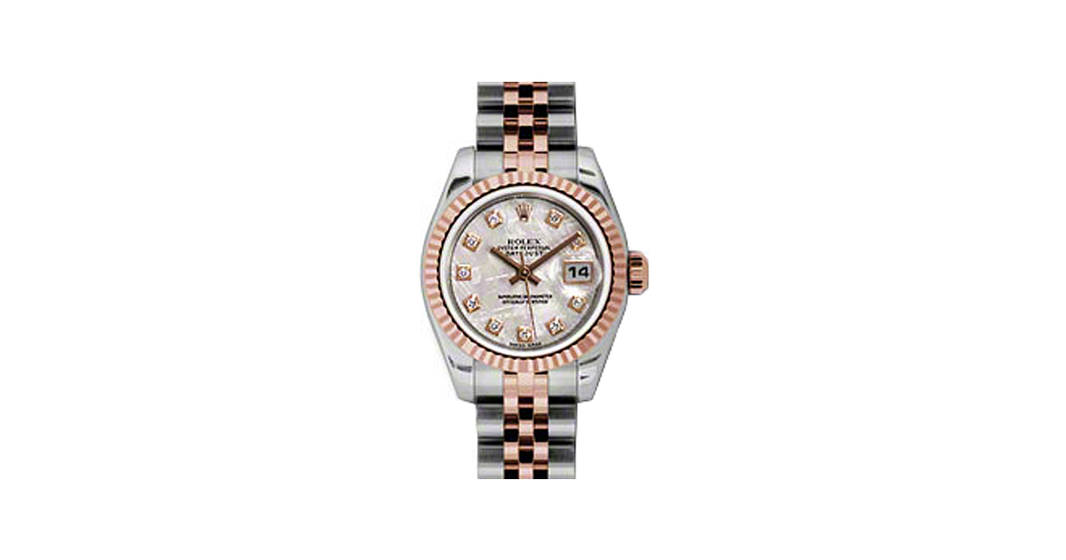 Rolex Lady-Datejust 26 179171-METDJ Meteorite Diamond Fluted Rose Gold Stainless Steel Jubilee - BRAND NEW