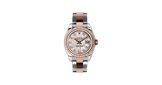 Rolex Lady-Datejust 26 179171-METDO Meteorite Diamond Fluted Rose Gold Stainless Steel Oyster - BRAND NEW