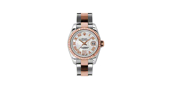 Rolex Lady-Datejust 26 179171-MOPDRO White Mother of Pearl Roman Fluted Rose Gold Stainless Steel Oyster - BRAND NEW