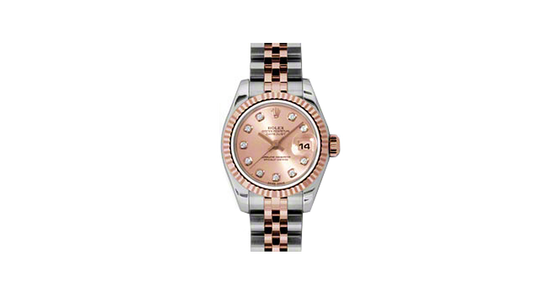 Rolex Lady-Datejust 26 179171-PCHDJ Pink Champagne Diamond Fluted Rose Gold Stainless Steel Jubilee - BRAND NEW
