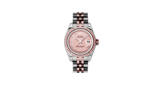 Rolex Lady-Datejust 26 179171-PCHRJ Pink Champagne Roman Fluted Rose Gold Stainless Steel Jubilee - BRAND NEW