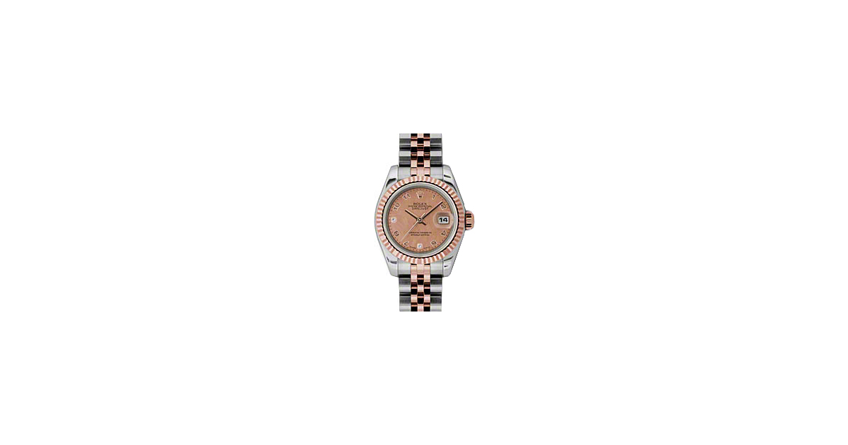 Rolex Lady-Datejust 26 179171-PGDMOPDJ Pink Goldust Mother of Pearl Arabic with Diamond 6 & 9 Fluted Rose Gold Stainless Steel Jubilee - BRAND NEW