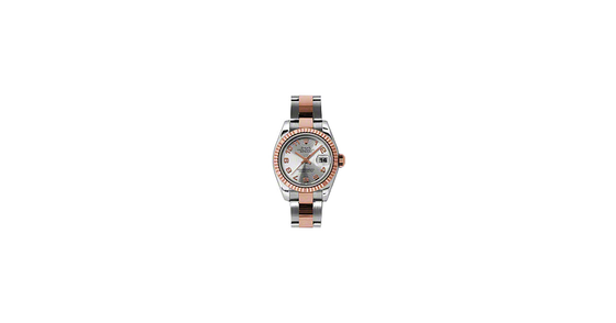 Rolex Lady-Datejust 26 179171-SLVAO Silver Concentric Circle Arabic Fluted Rose Gold Stainless Steel Oyster - BRAND NEW