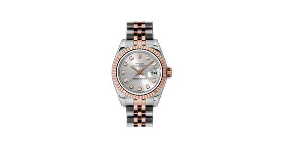 Rolex Lady-Datejust 26 179171-SLVDJ Silver Diamond Dial Fluted Rose Gold Stainless Steel Jubilee - BRAND NEW