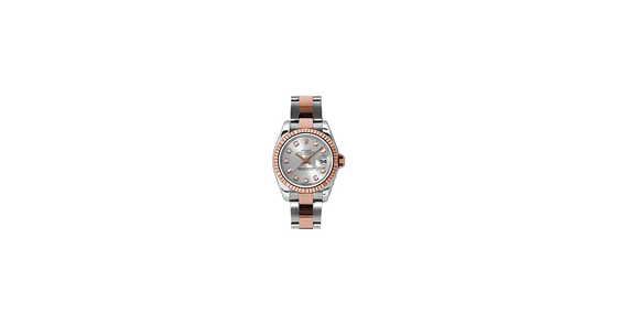 Rolex Lady-Datejust 26 179171-SLVDO Silver Diamond Fluted Rose Gold Stainless Steel Oyster - BRAND NEW