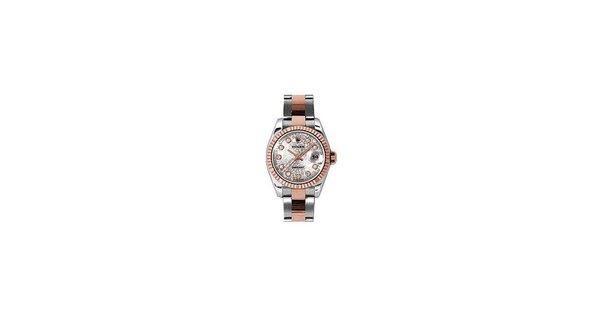 Rolex Lady-Datejust 26 179171-SLVJDO Silver Jubilee Diamond Fluted Rose Gold Stainless Steel Oyster - BRAND NEW