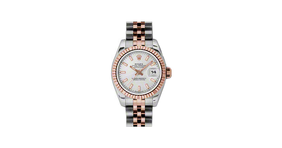 Rolex Lady-Datejust 26 179171-SLVSJ Silver Index Fluted Rose Gold Stainless Steel Jubilee - BRAND NEW