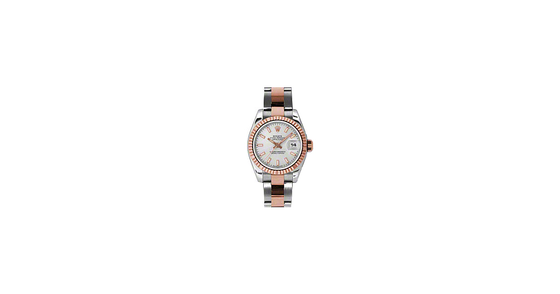 Rolex Lady-Datejust 26 179171-SLVSO Silver Index Fluted Rose Gold Stainless Steel Oyster - BRAND NEW