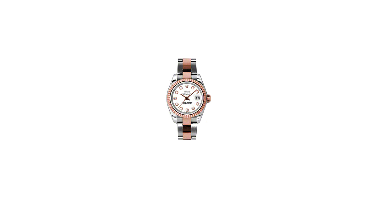 Rolex Lady-Datejust 26 179171-WHTDO White Diamond Fluted Rose Gold Stainless Steel Oyster - BRAND NEW