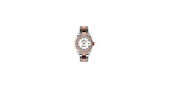 Rolex Lady-Datejust 26 179171-WHTRO White Roman Fluted Rose Gold Stainless Steel Oyster - BRAND NEW
