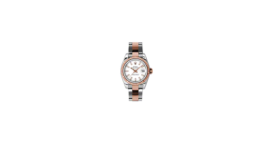 Rolex Lady-Datejust 26 179171-WHTSO White Index Fluted Rose Gold Stainless Steel Oyster - BRAND NEW